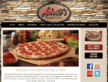 Tablet Screenshot of albertospubandpizza.com